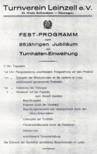 tsv-leinzell vereinschronik-1900-1925 fest-programm